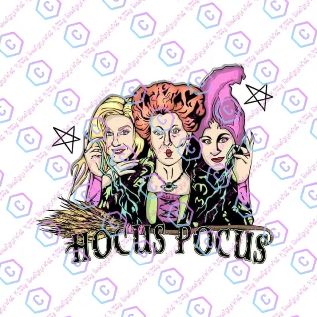 Hocus Pocus Heat transfer designs ready to press