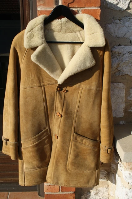 manteau homme en mouton retourné