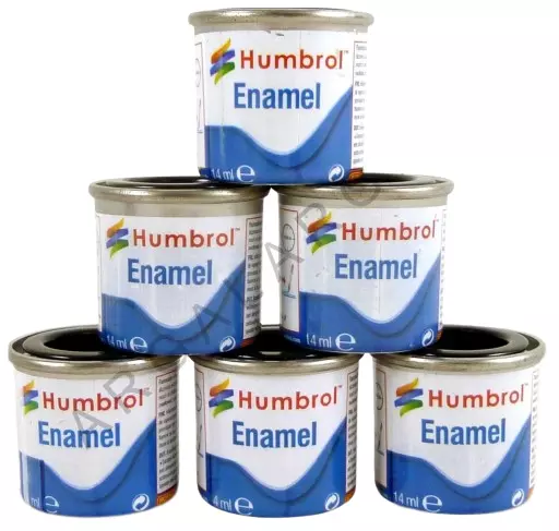 HUMBROL Enamel Model Paint 14ml - ALL COLOURS - Matt Gloss Satin Metallic Airfix