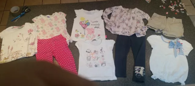 9 Age 2-3 Years Girls Bundle Peppa Pig Rabbits Bunny T-shirts Leggings Tops Next