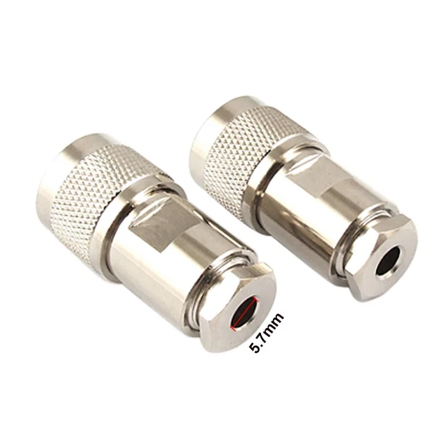 2uds Conector TNC Macho Abrazadera RG58 RG142 LMR195 RG400 50ohm