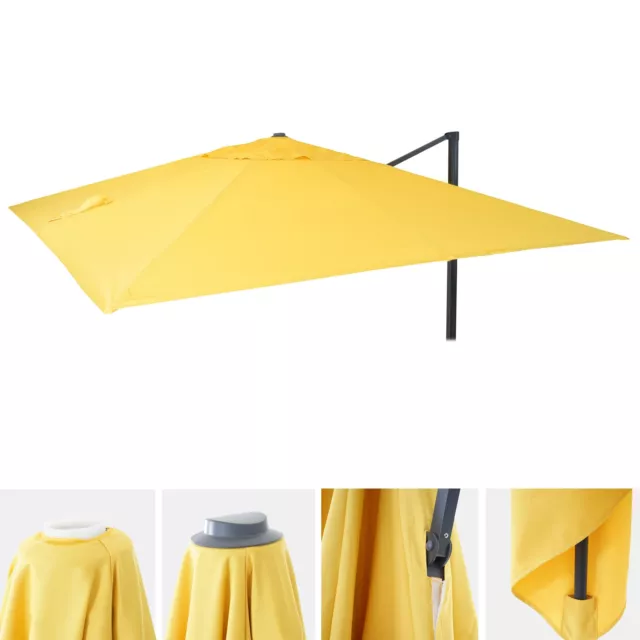 Housse de rechange pour parasol déporté HWC, 3 x 4 m ~ jaune