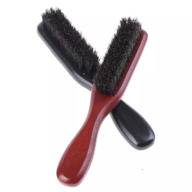 Men Boar Bristles Cleaning Beard Grooming Brush Barber Hair Comb Shaving Too-WR