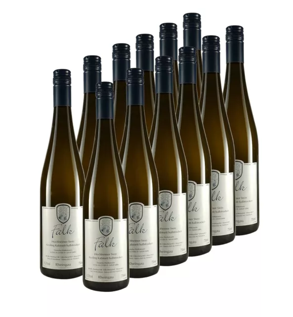 12 x 2018 Wein Hochheimer Stein Riesling Kabinett halbtrocken Weingut Falk