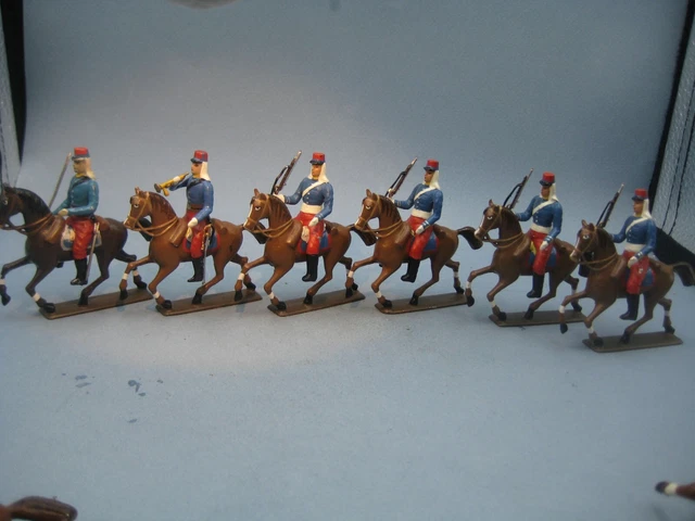 Figurines Plomb CBG-Mignot – 6 Guerriers Africains, BM38, Occasion Suisse