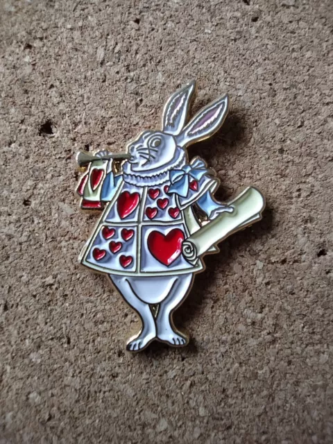 White Rabbit Alice In Wonderland Metal Enamel Pin Badge