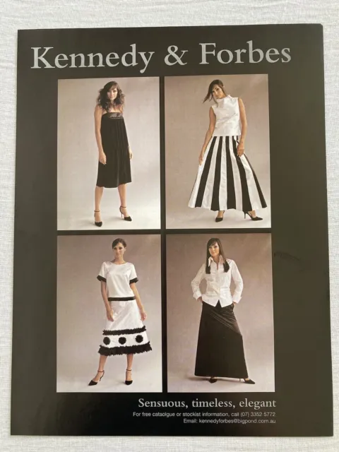2004 Kennedy & Forbes Print Ad 1 D/S Page Long Legs Ankles High Heel Shoes Art