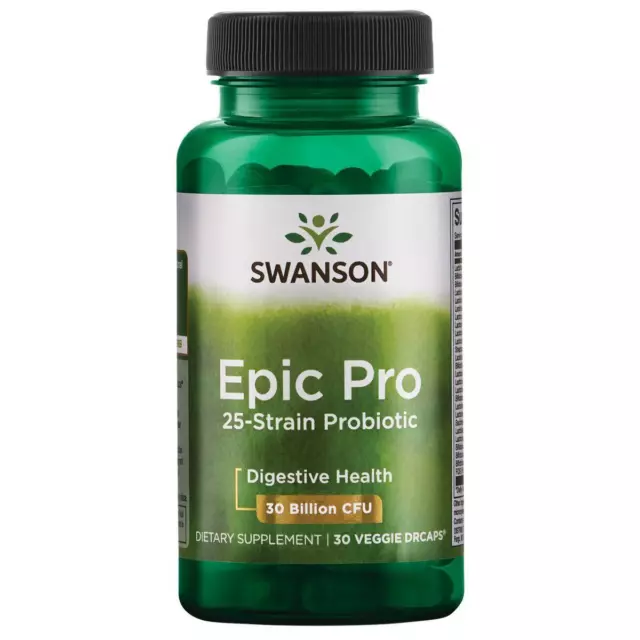 Swanson Epic Pro 25-Strain Probiotique 30 Milliard UFC Végétarien Drcapsules