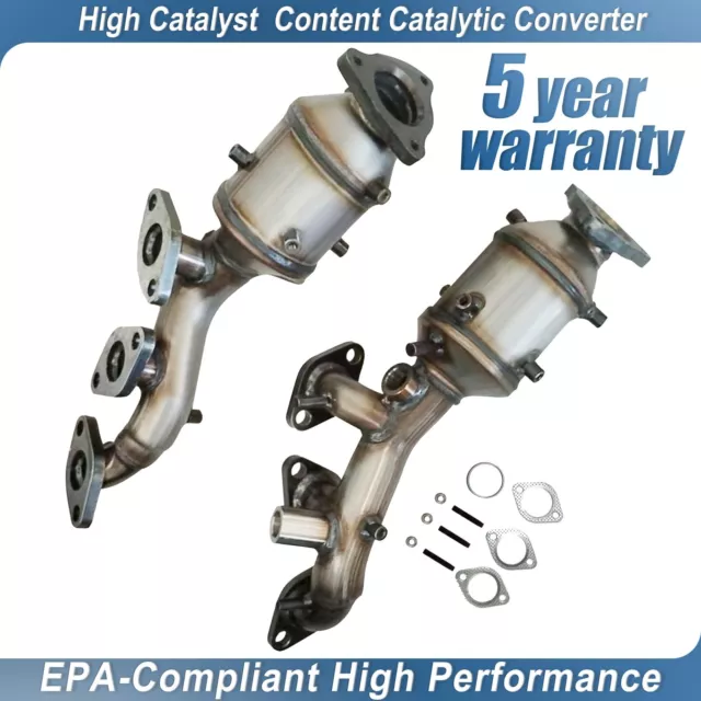 Pair For Nissan Xterra 2002 2003 2004 3.3L Catalytic Converter EPA Emission