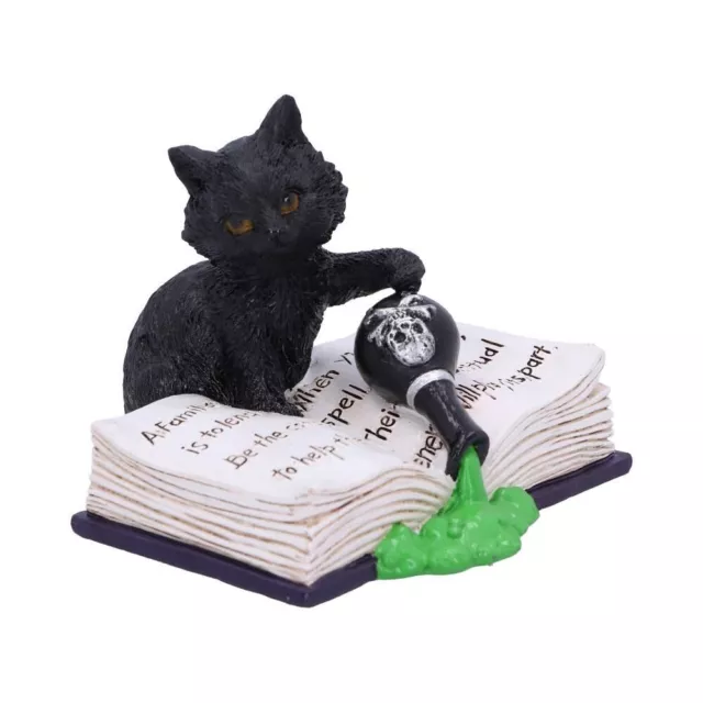 NEW Mischievous Feline Black Cat Figurine Witches Cat Figure Ornament  8cm Boxed