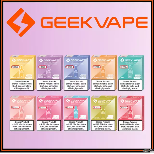 GeekVape Wenax M1 Prefilled Pod 2ml - 20 mg/ml NicSalt- 10 Flavours (2 Stück)