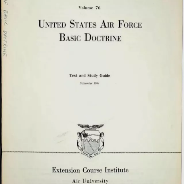 US Air Force Basic Doctrine Booklet Squadron Officer School Air University 1961