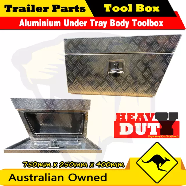 Aluminium Under Tray Body Toolbox 750 250 Underbody Pair Ute Undertray New 1pair