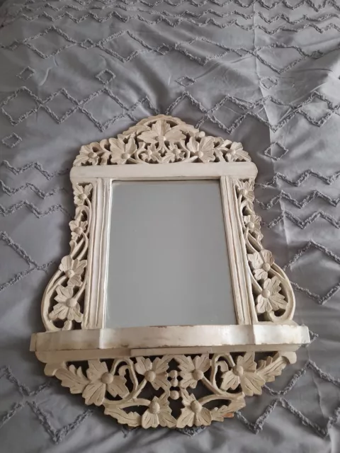 Vintage Mirror With Shelf Shabby Chic