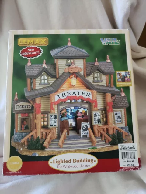 LEMAX 2006 Retired WILDWOOD THEATER VAIL Village Christmas Lighted Building NIB