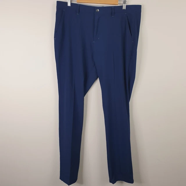 ADIDAS GOLF TROUSERS Mens W36 L34 Navy Blue Breathable Lightweight