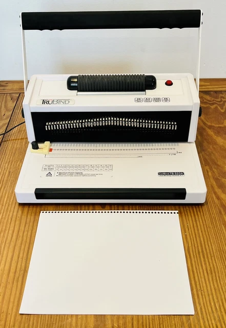 TruBind TB-S20A Coil Binding Machine with Electric Coil Inserter + Power Cord TruBind TB-S20A Coil Binding Machine with Electric Coil Inserter + Power Cord