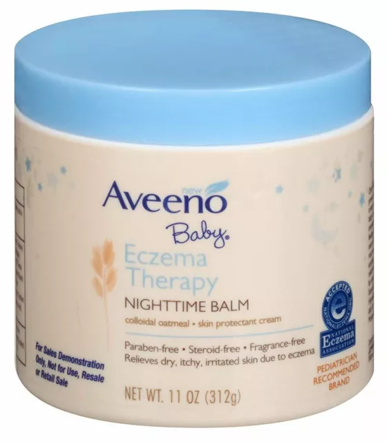 Aveeno Baby Eczema Therapy Nighttime Balm with Colloidal Oatmeal 11 Ounce 6 Pack