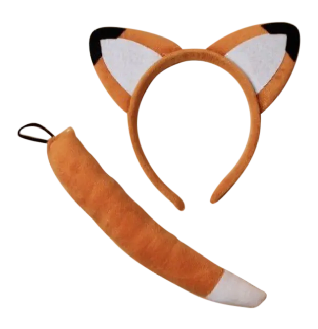 FOX Ears and Tail Set Headband Fancy Dress Costume Accessory ONE SIZE FITS ALL