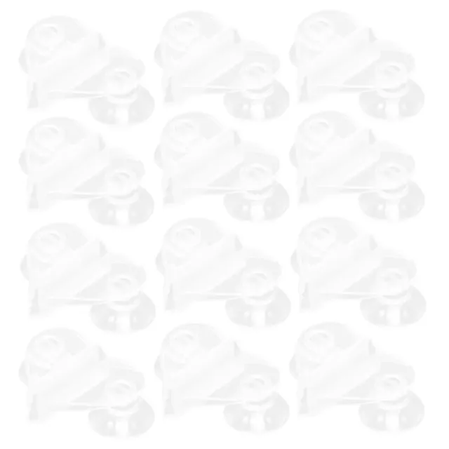 12pcs Heart Shaped Divider Clip Clear Aquarium Divider Clip Fish Tank