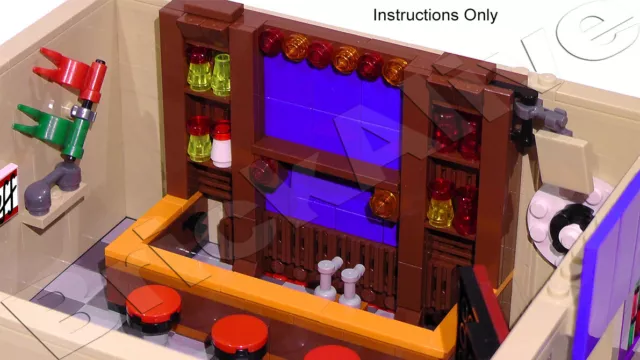 Lego Simpson Bar chez Moe - Moe's Tavern - NO BRICK - INSTRUCTION PDF ONLY - CD 3