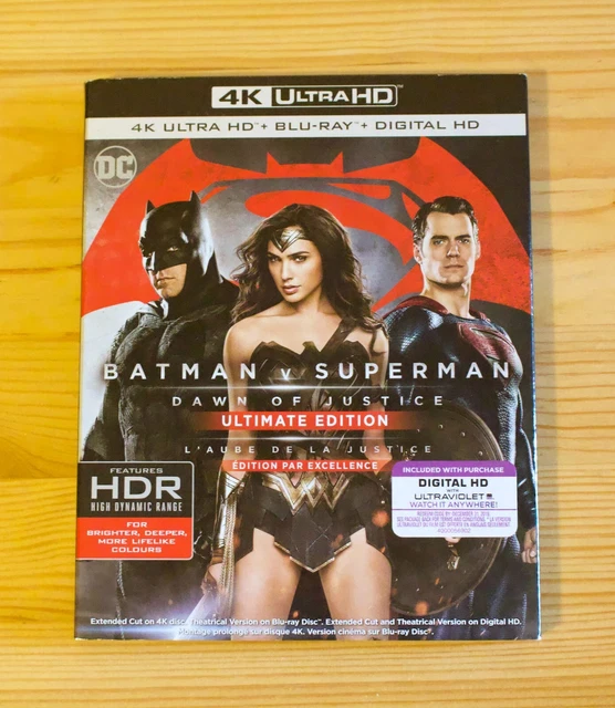 BATMAN V SUPERMAN: Dawn of Justice 4K UHD Blu-ray Zack Snyder DC w/OOP ...