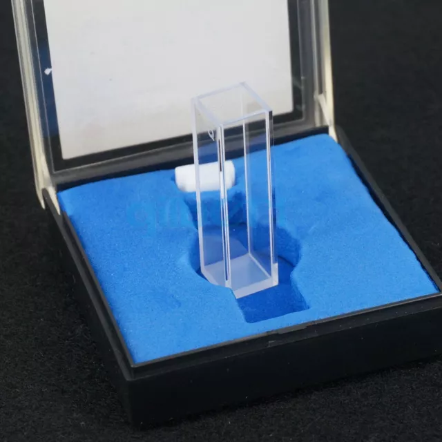 10mm Path JGS1 Quartz Cuvette Cell With Lid For Fluorescence Spectrometer