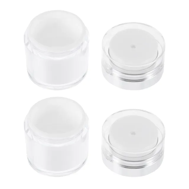 2 Pcs Portable Pump Jars Empty Cream Container Cosmetic Travel Bottle Vacuum