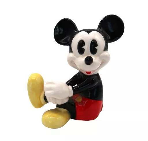 Cute vintage Walt Disney porcelain Mickey Mouse figurine Made in Malaysia