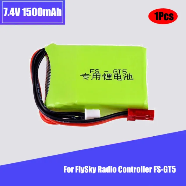 7.4V 2S 1500mAh 8C LiPO Battery with JST plug for FlySky Radio Controller FS-GT5
