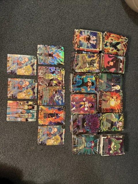 dragon ball super card game Bundle Of Shiny Cards 600+