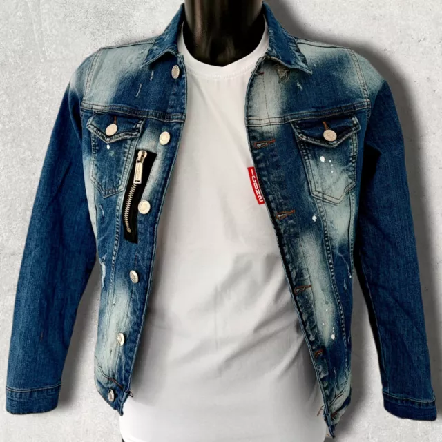 Veste en Jean ICON Bleu Délavé Taille S Au XXL 3