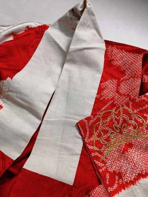 Japanese Kimono Furisode Luxurious Wedding Embroidery Pure Silk Flower K538 10