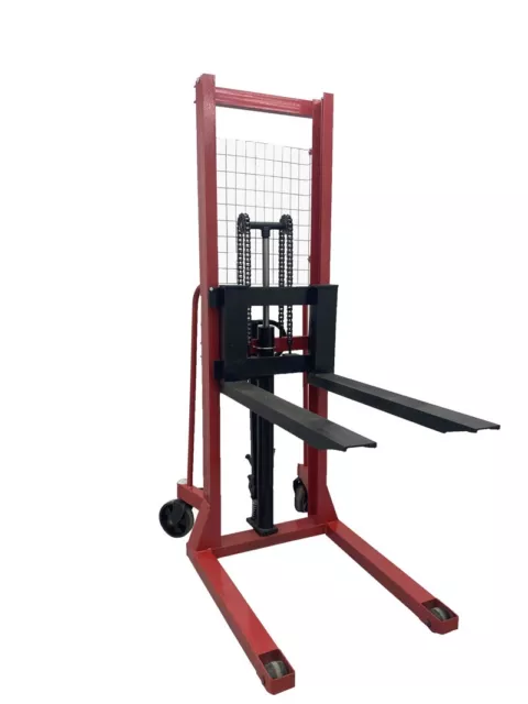 2T Manual Hydraulic Stacker,Hand Pump Lift Truck Stacker 4400lbs 63" Lift Height