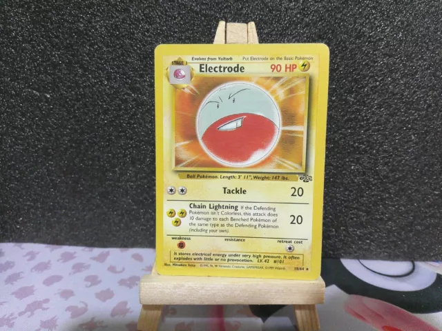 Electrode 18/64 Jungle NON HOLO! Rare Vintage Pokemon Card - MP