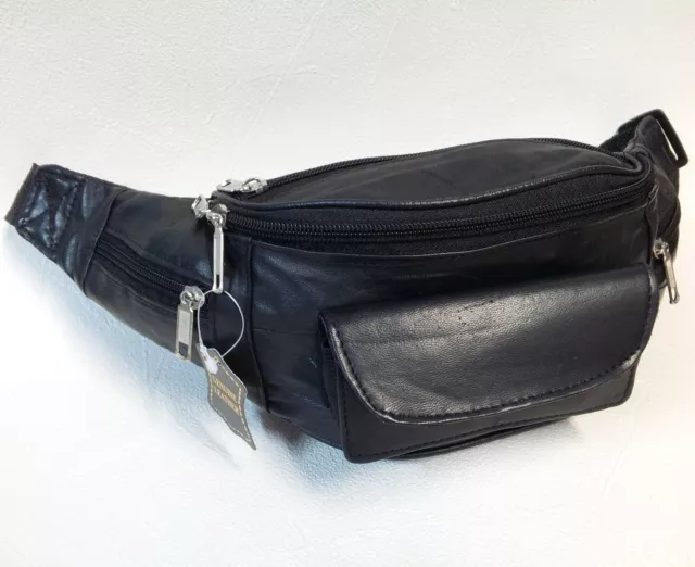 Bolsa de Cinturón Riñonera para Cámara Funda de Móvil Cuero Auténtico G. 61002