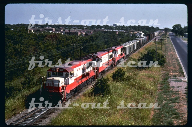 D DUPLICATE SLIDE - SLSF Frisco 818 GE U25B Action on Freight