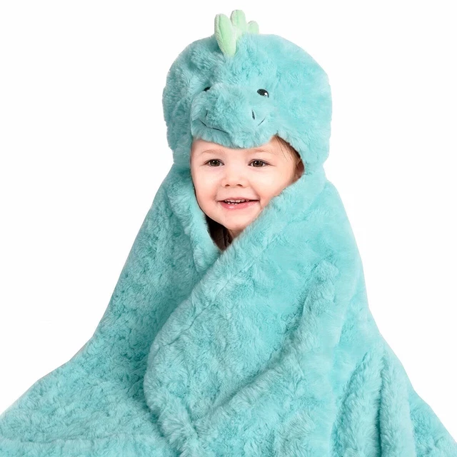 Little Miracles Hooded Blanket & Plush Animal 2-Piece Set Unicorn Dino