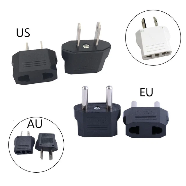 Spina Adattatore Adattatore Presa EU Spina 2pin Convertitore Ferro-Alluminio