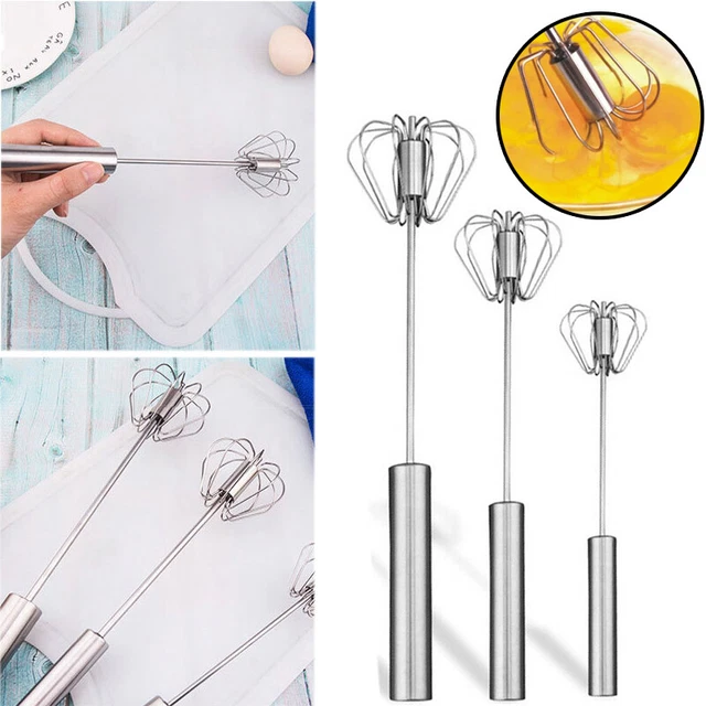 Agitatore a mano pressione uovo semiautomatico frullatore acciaio inox strumento N ¬