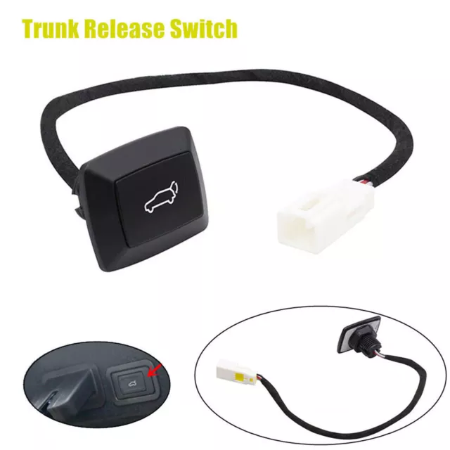 Car Tailgate Rear Trunk Lock Door Open Release Switch Button LED Tail Lamp Light