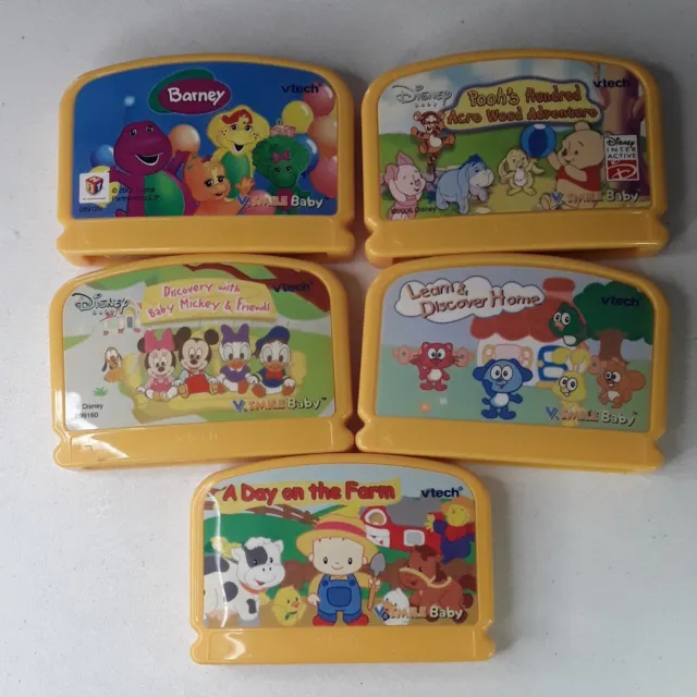 V.Smile Baby 11 Game Lot Mickey, Noah's Ark, Baby Einstein, Teletubbies &  More