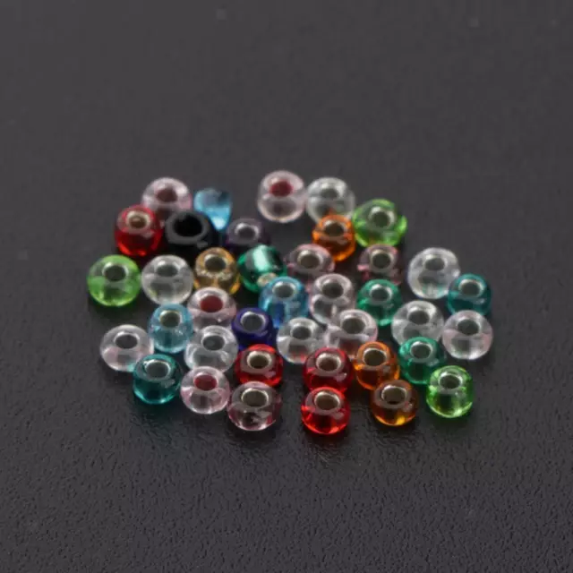 1000 Stck. Samen Perlen verschiedene Farben Rund Zwischenring Perlen Bulk Schmuckherstellung Kit 3