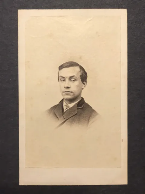 Antique ID’d Handsome Man Civil War Era Cdv Photo