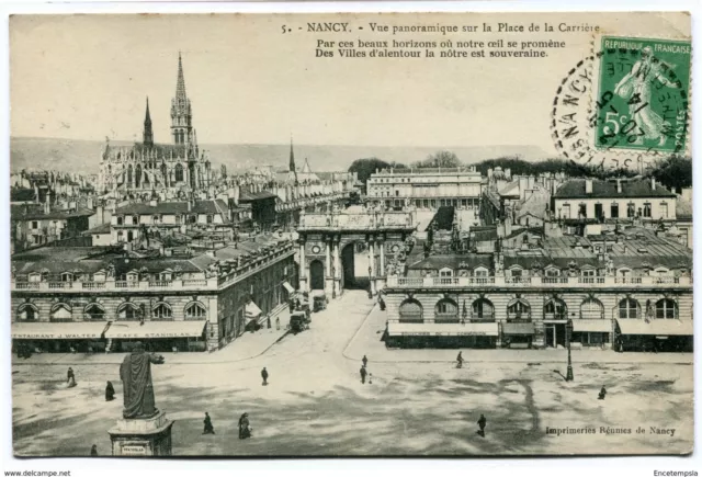 CPA -Carte postale-France -Nancy- Vue Panoramique sur la Place de la Carrière