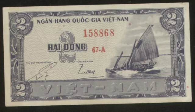 Viet Nam South 2 Dong (1955) Pick 12 UNC