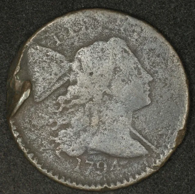 1794 Flowing Hair Liberty Cap Large Cent Nice Obverse Details/Full Date