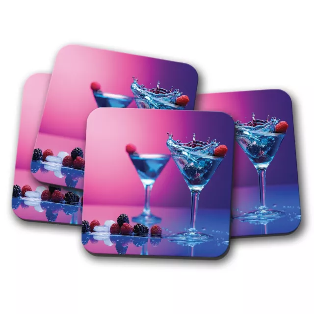 4 Set - Cocktail Drink Coaster - Girls Bar Auntie Drinks Fun Sister Gift #8695