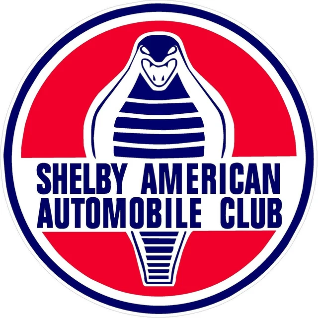 VINTAGE SHELBY AMERICAN Automobile Badge Laminated Vinyl Decal 3.16