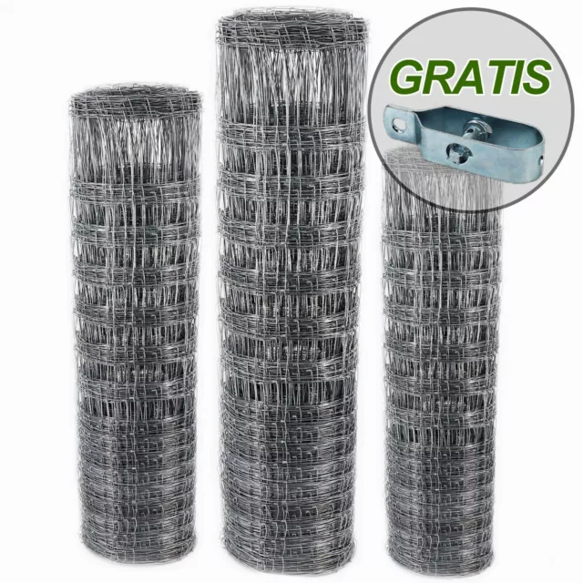 Wildzaun Forstzaun Weidezaun Knotengeflecht Maschendraht Drahtzaun 150/12/30 %%